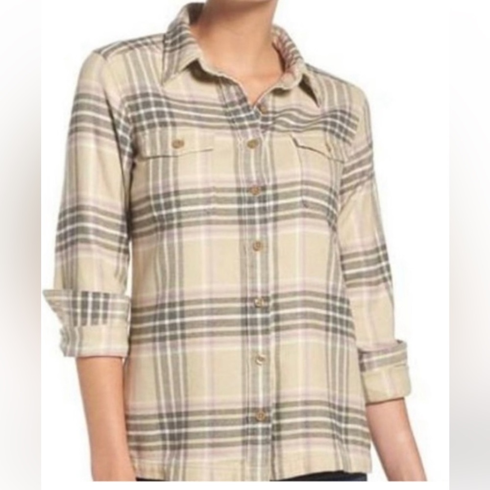 Patagonia Fjord flannel EUC Long sleeve women’s Size 4